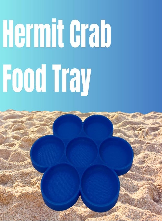 Chatelet Hermit Crab Feeder Dish | 7 Tray Dish for Crab or Snail Feeding | Mix & Match Crab Food | Made in USA (Blue, Circle) - Image 2
